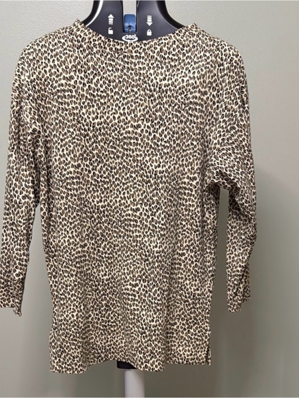 Vintage 80s 90s Lee Winter Cheetah Leopard Print Top Medium Made in USA